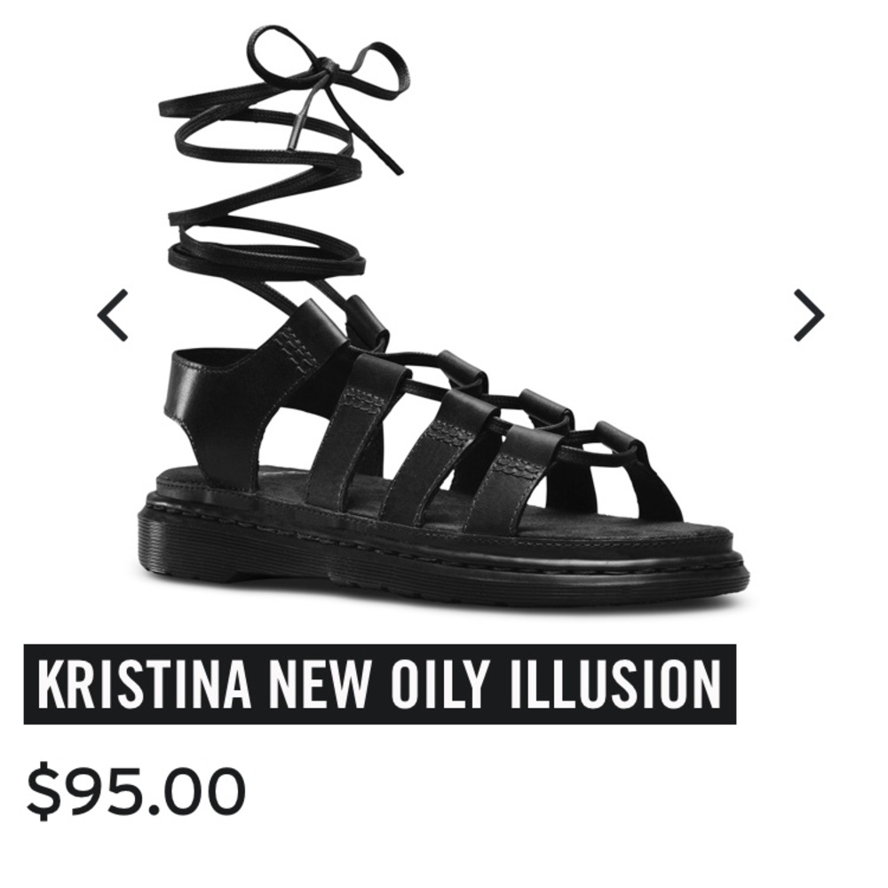Dr. Marten Brown Leather Wrap Around Sandals